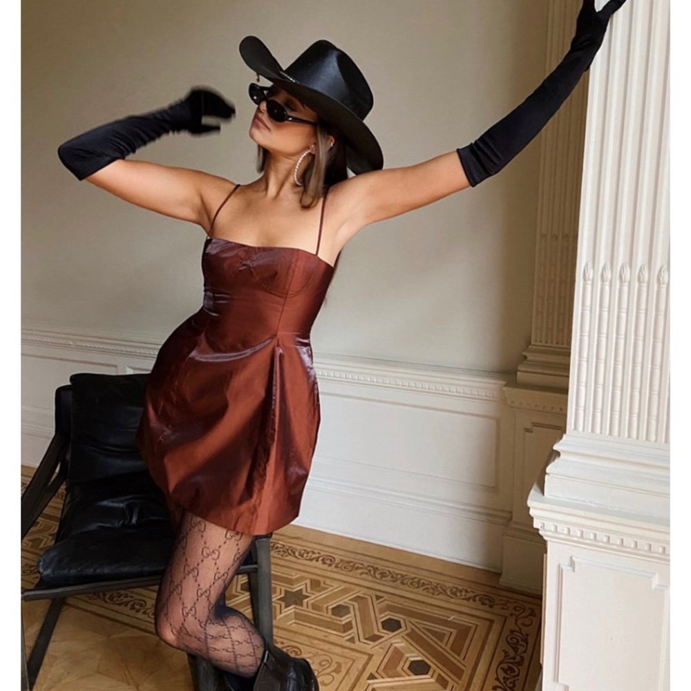 Danielle Bernstein strappy mini dress